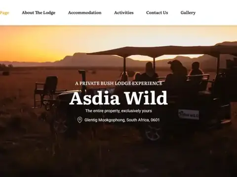 Asdia Wild Website homepage