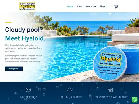 Hyaloid Website homepage