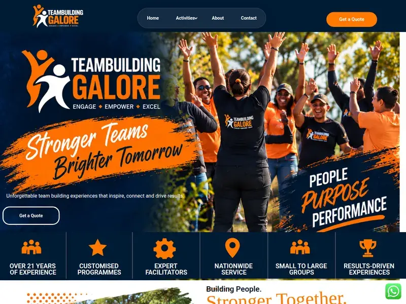 Teambuilding Galore Website